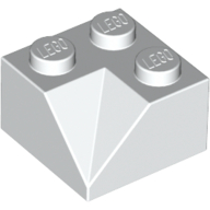 Brick Sloped 45° 2 × 2 Double Concave White
