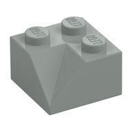 Brick Sloped 45° 2 × 2 Double Concave Light Gray