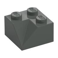 Brick Sloped 45° 2 × 2 Double Concave Dunkelgrau