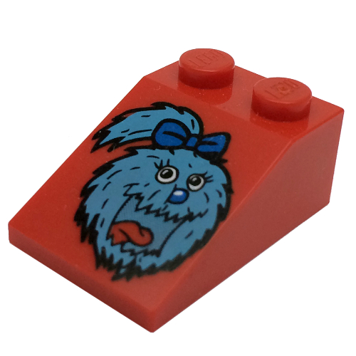 Brick Sloped 33° 3 × 2 Smooth with McDonald's Fry Girl Print Rot