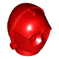Minifig Head Special, Protocol Droid (C-3PO) [Plain] Red