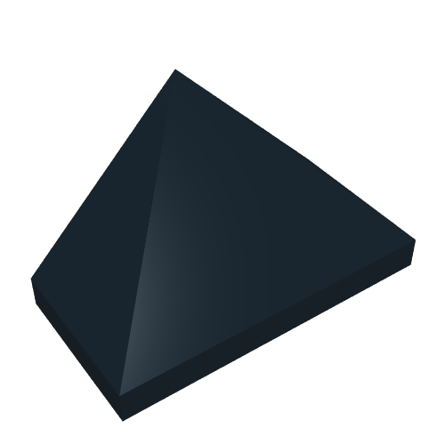 Brick Sloped 45° 2 × 1 Triple Smooth Black