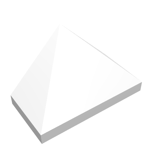 Brick Sloped 45° 2 × 1 Triple Smooth White