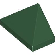 Brick Sloped 45° 2 × 1 Triple with Ovoid Bottom Pin Dunkelgrün