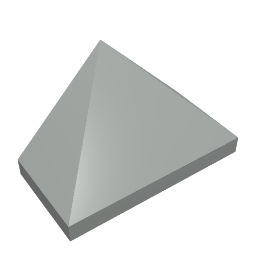 Brick Sloped 45° 2 × 1 Triple with Ovoid Bottom Pin Hellgrau