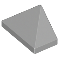Brick Sloped 45° 2 × 1 Triple with Ovoid Bottom Pin Light Bluish Gray