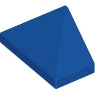 Brick Sloped 45° 2 × 1 Triple with Ovoid Bottom Pin Royal Blue