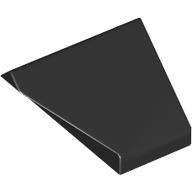 Brick Sloped 45° 2 × 1 Double / Inverted with Hollow Bottom Black