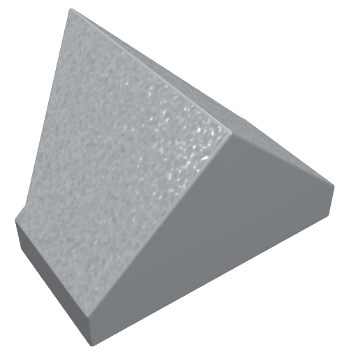 Brick Sloped 45° 2 × 1 Double / Inverted with Hollow Bottom Light Bluish Gray
