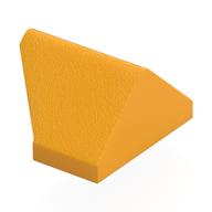 Brick Sloped 45° 2 × 1 Double / Inverted with Bottom Stud Holder Leuchtendes Hellorange