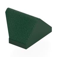 Brick Sloped 45° 2 × 1 Double / Inverted with Bottom Stud Holder Dark Green