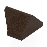Brick Sloped 45° 2 × 1 Double / Inverted with Bottom Stud Holder Dunkelbraun