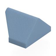 Brick Sloped 45° 2 × 1 Double / Inverted with Bottom Stud Holder Sandblau