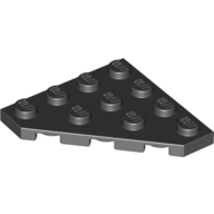 Wedge Plate 4 × 4 Cut Corner Black