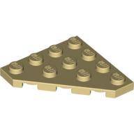 Wedge Plate 4 × 4 Cut Corner Tan