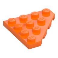Wedge Plate 4 × 4 Cut Corner Orange