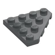 Wedge Plate 4 × 4 Cut Corner Dunkelblaugrau