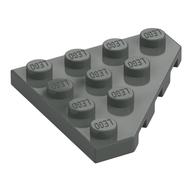 Wedge Plate 4 × 4 Cut Corner Dunkelgrau