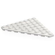 Wedge Plate 8 × 8 Cut Corner Weiß