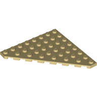 Wedge Plate 8 × 8 Cut Corner Beige