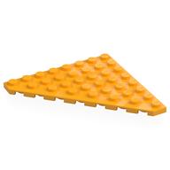 Wedge Plate 8 × 8 Cut Corner Leuchtendes Hellorange