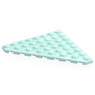 Wedge Plate 8 × 8 Cut Corner Light Aqua