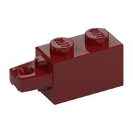 Hinge Brick 1 × 2 Locking with 1 Finger Horizontal End Dark Red