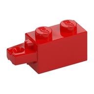 Hinge Brick 1 × 2 Locking with 1 Finger Horizontal End Red