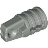 Hinge Cylinder 1 × 2 Locking with 1 Finger and Axle Hole On Ends Hellgrau