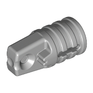 Hinge Cylinder 1 × 2 Locking with 1 Finger and Axle Hole On Ends Light Bluish Gray