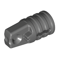 Hinge Cylinder 1 × 2 Locking with 1 Finger and Axle Hole On Ends Dunkelblaugrau