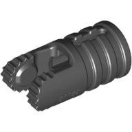 Hinge Cylinder 1 × 2 Locking with 2 Click Fingers and Axle Hole, 9 Teeth