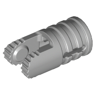 Hinge Cylinder 1 × 2 Locking with 2 Click Fingers and Axle Hole, 9 Teeth Light Bluish Gray