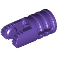 Hinge Cylinder 1 × 2 Locking with 2 Click Fingers and Axle Hole, 9 Teeth Dunkellila