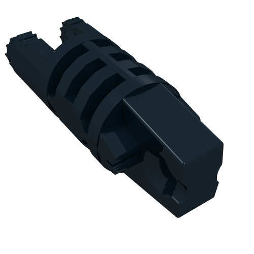 Hinge Cylinder 1 × 3 Locking with 1 Finger and 2 Fingers On Ends, without Hole, 9 Teeth