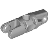 Hinge Cylinder 1 × 3 Locking with 1 Finger and 2 Fingers On Ends, with Hole, 9 Teeth Light Bluish Gray