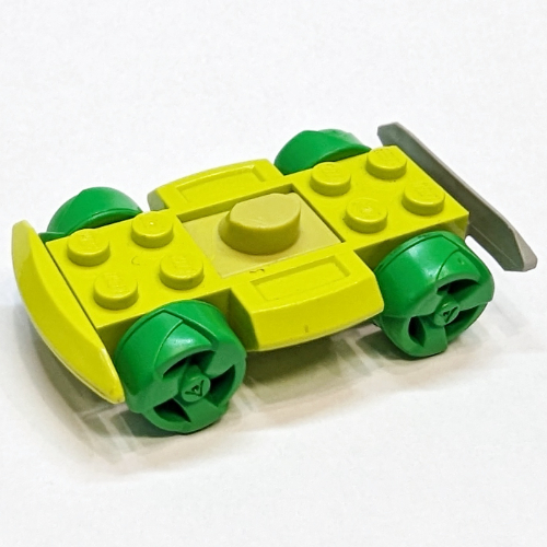 Vehicle Base 4 × 6 Racer Base with Bright Green Wheels Medium Lime