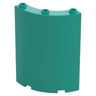 Panel 4 × 4 × 6 Quarter Cylinder Dark Turquoise