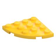 Platte rund Ecke 4 × 4 Gelb