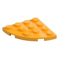 Plate Round Corner 4 × 4 Bright Light Orange