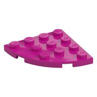 Plate Round Corner 4 × 4 Magenta