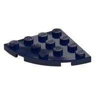 Plate Round Corner 4 × 4 Dark Blue