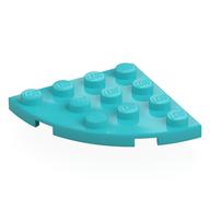 Plate Round Corner 4 × 4 Medium Azure