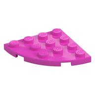 Plate Round Corner 4 × 4 Dark Pink