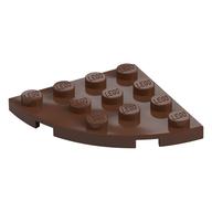 Platte rund Ecke 4 × 4 Braun