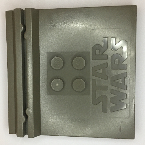Plate Special 6 × 6 × 2/3 with 4 Studs and Embossed 'STAR WARS' Dark Gray