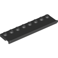 Plate Special 2 × 8 with Door Rail Black