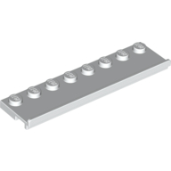 Plate Special 2 × 8 with Door Rail White