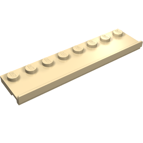 Platte speziell 2 × 8 mit Tür Schiene Beige