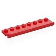 Platte speziell 2 × 8 mit Tür Schiene Rot